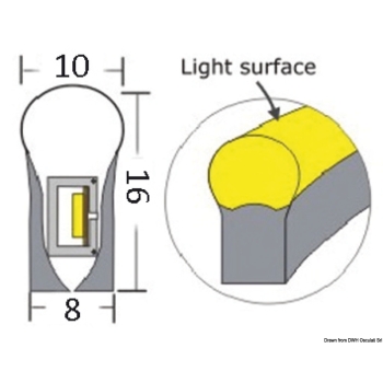 Barra luminosa led flessibile NeonLight 12V blu 