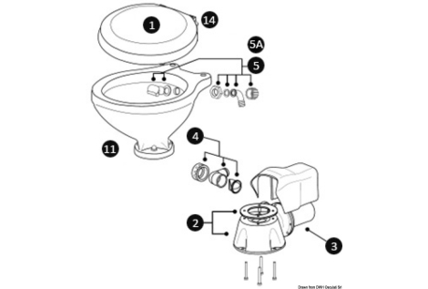 Basamento e guarnizione WC elettrici standard 