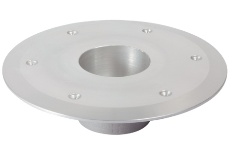 Base inferiore lega lucidata Ø 80 mm 