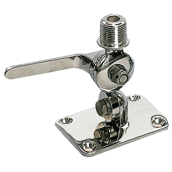 Base inox a doppio snodo per antenna 