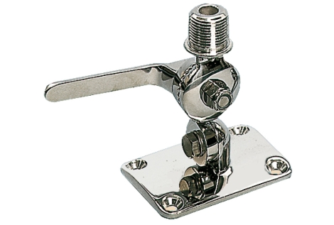 Base inox a doppio snodo per antenna 