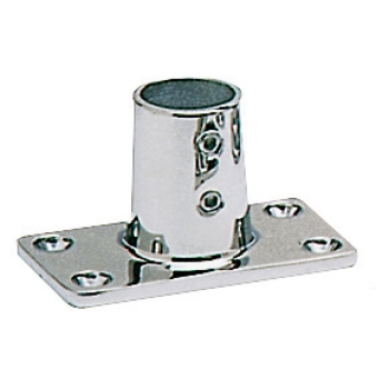 Base inox diritta quadra 25 mm 