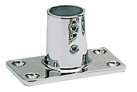 Base inox diritta quadra 25 mm 