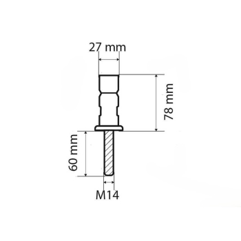 Base per candeliere d25mm acciaio inox