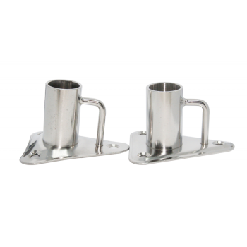 Base per candeliere inox dritta