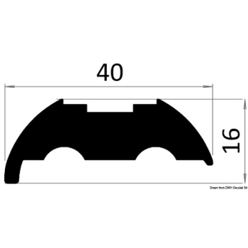 Base Pvc Grigia per profilo 20 imbutito 