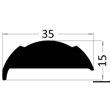 Base Pvc Nera per profilo 20 svasato 