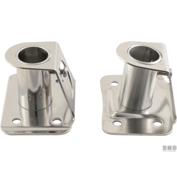 Base quadra inclinata d25mm inox<