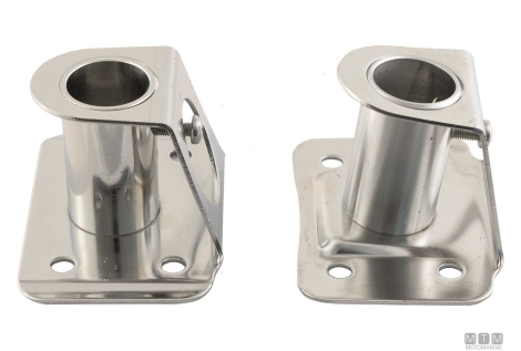 Base quadra inclinata d25mm inox<