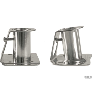 Base quadra piana d25mm inox<