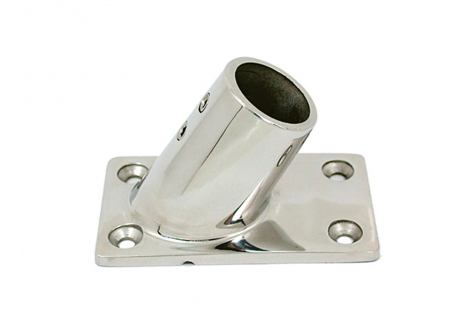 BASE RETT. INOX 60° Ø MM.22