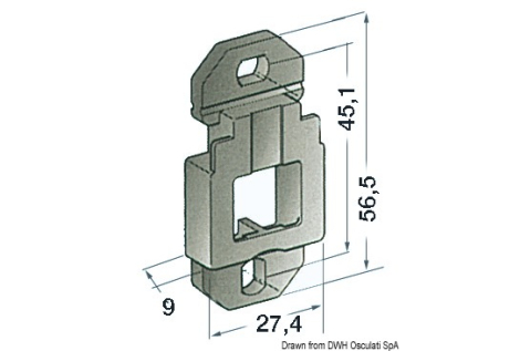 Basetta di supporto a parete 