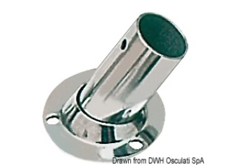Basetta tonda inox 60° 22 mm 