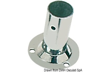 Basetta tonda inox 90° 22 mm 