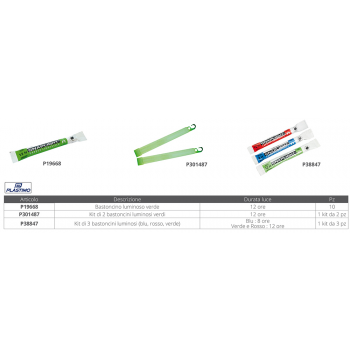 BASTONCINO LUMINOSO VERDE CF. 2PZ.