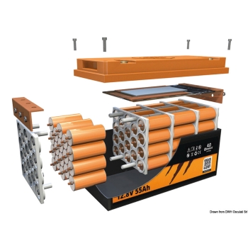 Batteria litio 80Ah con BMS e Bluetooth 