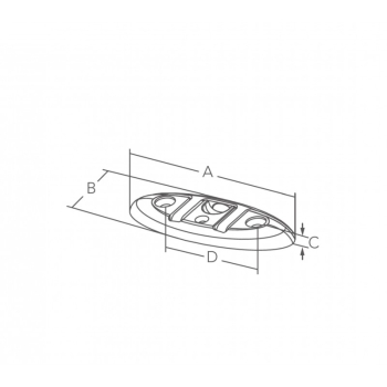 Bitta inox 316 abbattibile mm.155