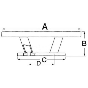 Bitta inox Nordik 310 mm larga 