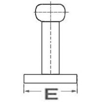 Bitta inox Nordik 310 mm larga 