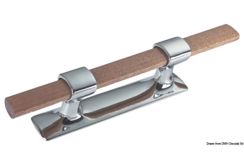 Bitta ottone cromato e legno mm 260 