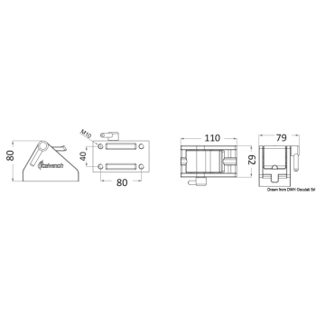 Blocca catena per: 8/10mm - 10mm DIN766 certificat 