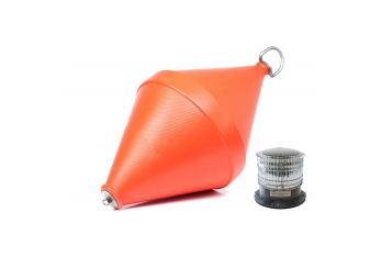 Boa segnaletica gialla con luce