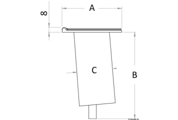 Boccola da incasso con cerniera inclinata 6° 