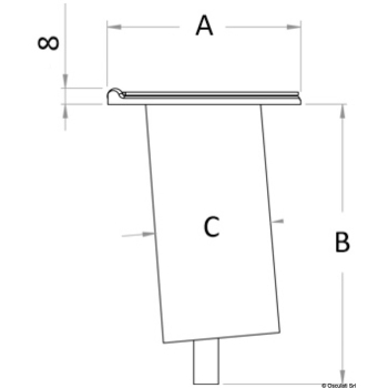 Boccola da incasso con cerniera inclinata 6° 