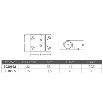 BOCCOLA LATERALE Ø MM.22