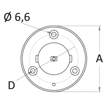 Boccola per pali in carbonio Dia. 50 mm dritta 