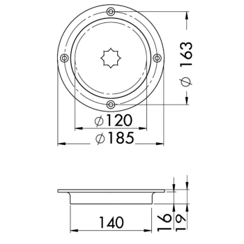 Botola ispezione AISI 316 passaggio 120 mm 