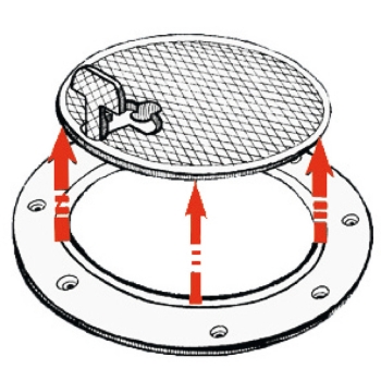 Botola ispezione grigia 265 x 215 mm 
