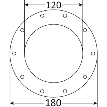 Botola ispezione nera diam. 120 mm 