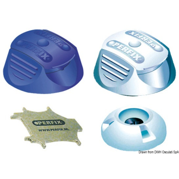 Bottone tessuto Perfix bianco 