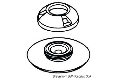 Bottone tessuto Perfix bianco 