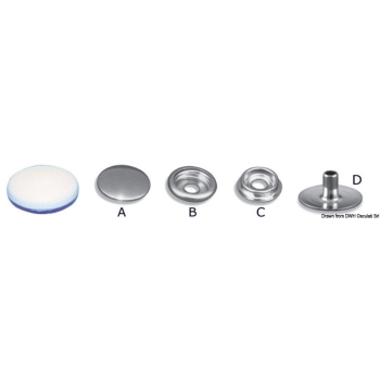 Bottoni a scatto A+B inox 