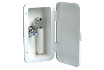 Box doccia con miscelatore tubo PVC 2,5 m a parete 