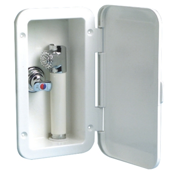 Box doccia con miscelatore tubo PVC 4 m a parete 