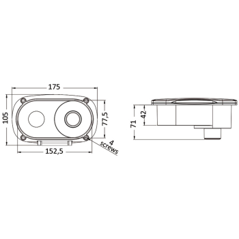 Box doccia Elissa inox con doccia tubo nylon  2,5 m 