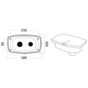 Box doccia New Edge crema tubo PVC 2,5 m (Bulk 10 pz)