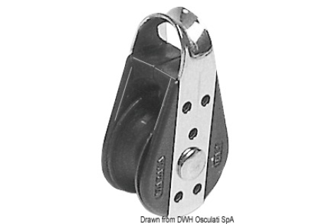 Bozzello inox 1 puleggia 22x6 