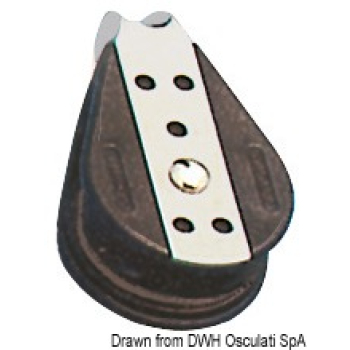 Bozzello sfere 1 puleggia fisso 10x38 