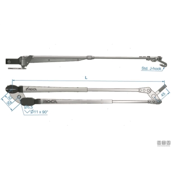 Braccio pant roca 454/591mm inox 