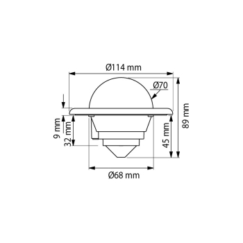 Bussola mini c compass cornice bia