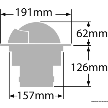 Bussola Ritchie Globemaster 5" incasso nera/nera 