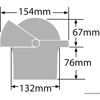 Bussola Ritchie Navigator 4"1/2 incasso nera/nera 