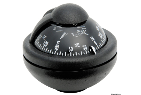 Bussola Riviera Comet 1 da 2" nera con staffa 