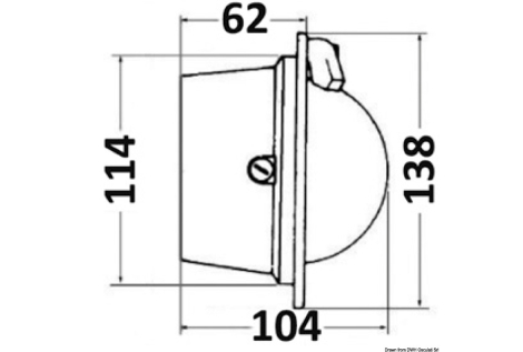 Bussola Riviera Pegasus 3" nera/rossa 