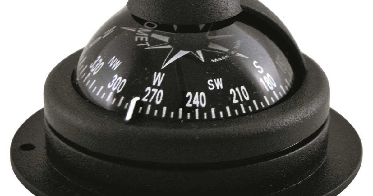 Compas Nautique COMET BC1 Noir - Pour Bateaux à Moteur De 5 à 9 M, Modèle Riviera
