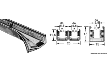 Canalina inox doppia 25 x 11,5 mm 